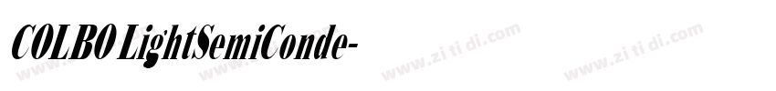 COLBO LightSemiConde字体转换